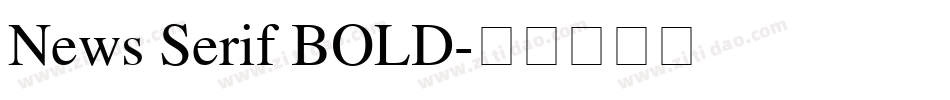 News Serif BOLD字体转换